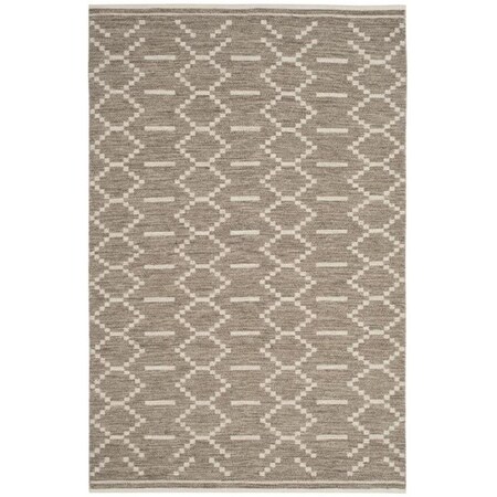 Safavieh 4 x 6 ft. Medium Rectangle Kilim Hand Woven Rug, Grey and Ivory KLM353A-4